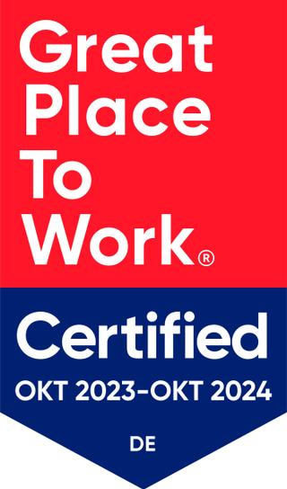Great Place to Work Zertifikat Oktober 2023 bis 2024