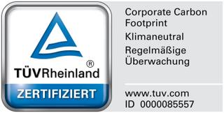 TÜV Rheinland Zertifikat Klimaneutral Regelmäßige Überwachung 